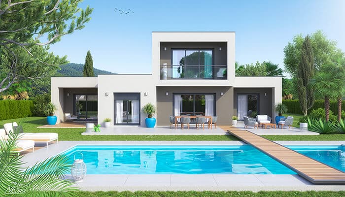 Plan Maison Contemporaine Audace - Maison Toit Plat | Maisons Clair Logis